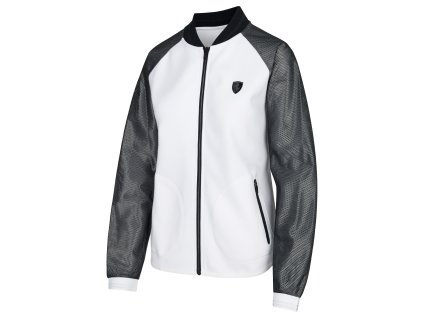 Dámská mikina Ferrari Silver Mesh sleeve full zip bílá