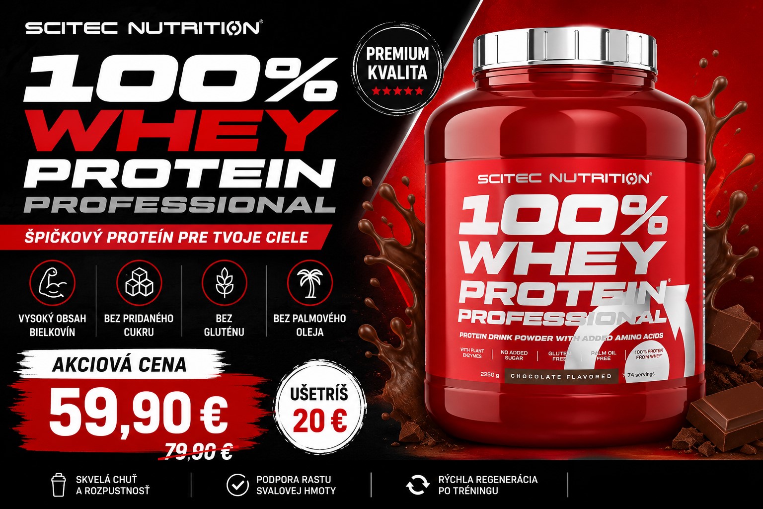 AKCIA 100% Whey Protein Professional 2350 g - Scitec Nutrition