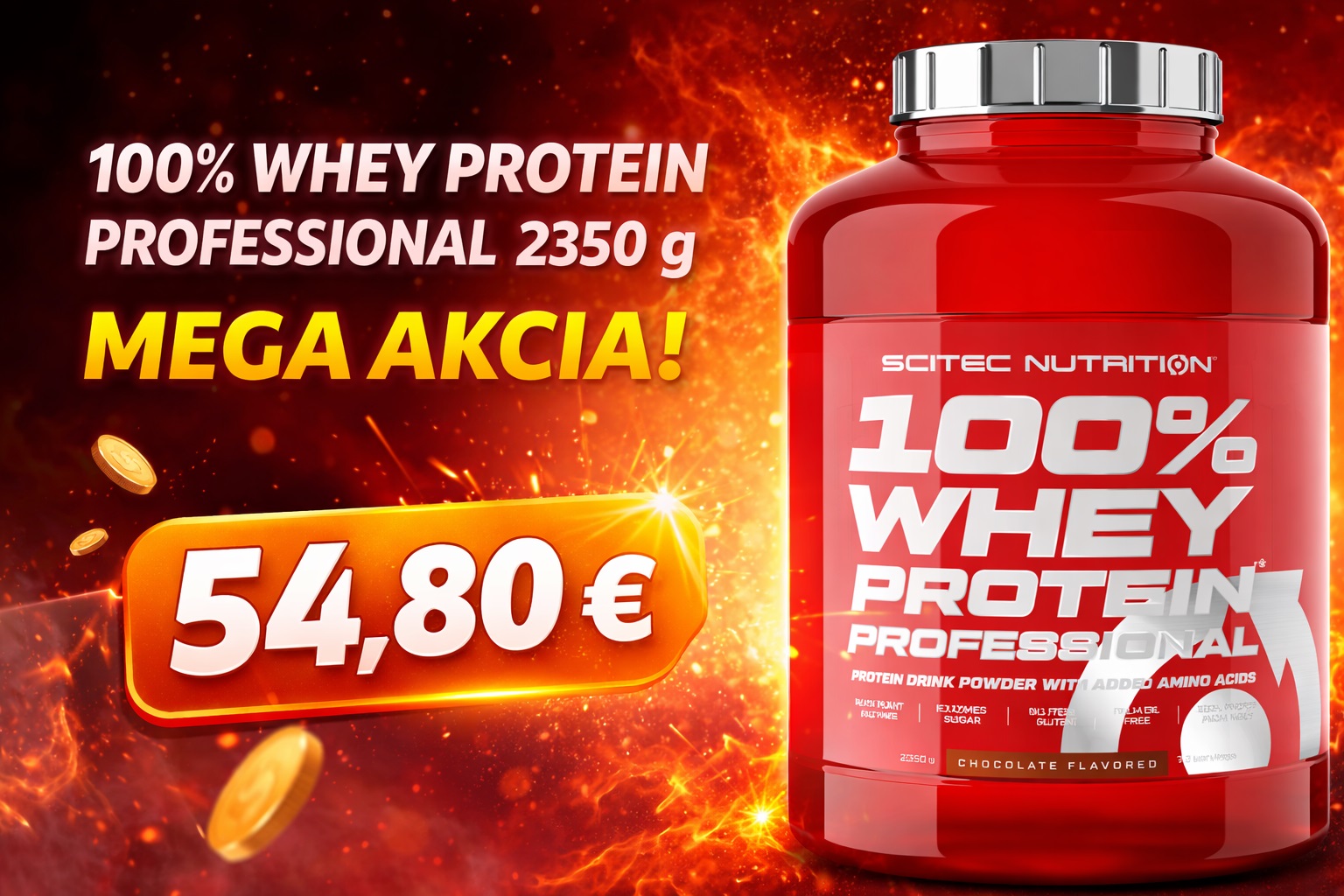 AKCIA 100% Whey Protein Professional 2350 g - Scitec Nutrition