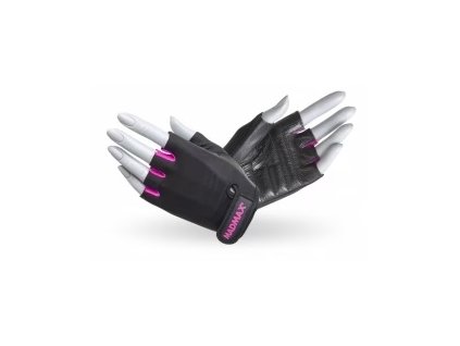 GLOVES FOR FITNESS RAINBOW MFG 251 Black Neon pink MadMax SportovaVyziva.sk