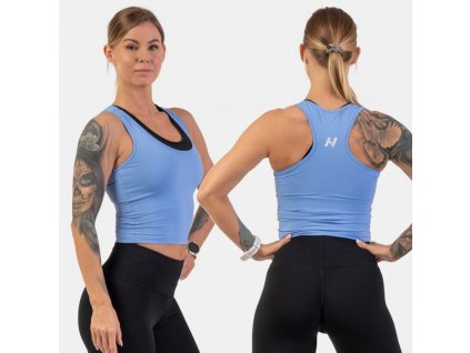 Dámske crop tielko 422 Blue - NEBBIA