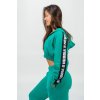 Crop mikina s kapucňou ICONIC 254 Green - NEBBIA