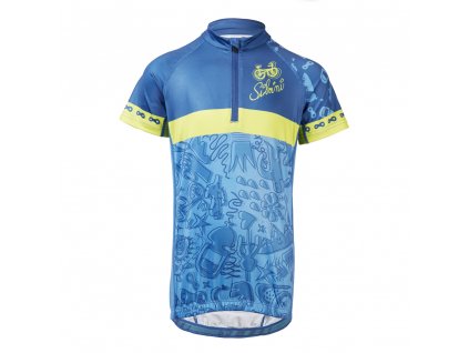 Dětský cyklistický dres Silvini SCRIVIA blue-lime