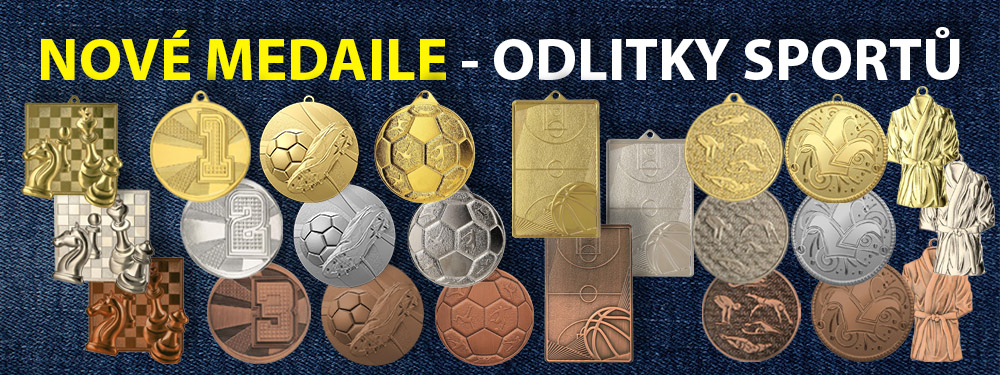 Novinka odlitky medaile - sporty - banner