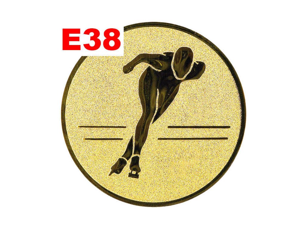 Emblém E38 - RYHLOBRUSLENÍ - umístění na sportovní pohár nebo medaili (Průměr emblému Průměr 50mm)