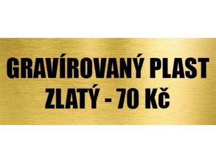 gravírovaný plast zlaty