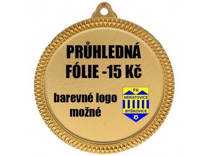3993 pruhledny stitek folie medaile