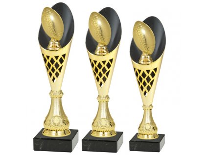sportovni pohar trofej CP301 americky fotbal rugby mic zlaty sada