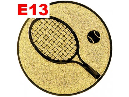 Emblém E13 - TENIS - umístění na sportovní pohár nebo medaili (Průměr emblému Průměr 50mm)