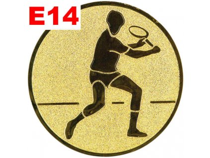 Emblém E14 - TENISTA - umístění na sportovní pohár nebo medaili (Průměr emblému Průměr 50mm)