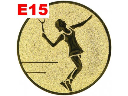 Emblém E15 - TENISTKA - umístění na sportovní pohár nebo medaili (Průměr emblému Průměr 50mm)