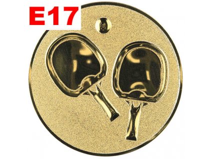 Emblém E17 - STOLNÍ TENIS - umístění na sportovní pohár nebo medaili (Průměr emblému Průměr 50mm)