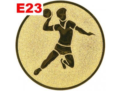 Emblém E23 - HÁZENKÁŘ - umístění na sportovní pohár nebo medaili (Průměr emblému Průměr 50mm)