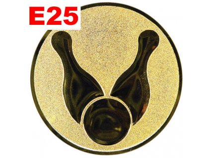 Emblém E25 - BOWLING- umístění na sportovní pohár nebo medaili (Průměr emblému Průměr 50mm)