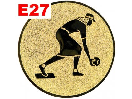 Emblém E27 - KUŽELKÁŘKA - umístění na sportovní pohár nebo medaili (Průměr emblému Průměr 50mm)
