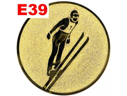 Emblém E39 - LYŽE SKOK - umístění na sportovní pohár nebo medaili (Průměr emblému Průměr 50mm)