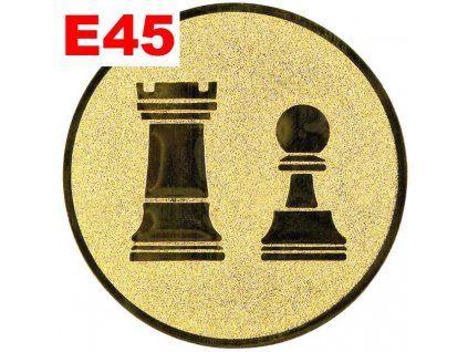 Emblém E45 - ŠACHY - umístění na sportovní pohár nebo medaili (Průměr emblému Průměr 50mm)