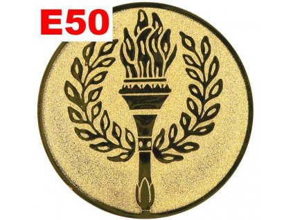 Emblém E50 - OLYMPIJSKÝ OHEŇ - umístění na sportovní pohár nebo medaili (Průměr emblému Průměr 50mm)