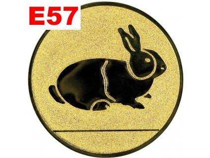 Emblém E57 - KRÁLÍK - umístění na sportovní pohár nebo medaili (Průměr emblému Průměr 50mm)