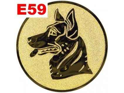 Emblém E59 - OVČÁK - umístění na sportovní pohár nebo medaili (Průměr emblému Průměr 50mm)