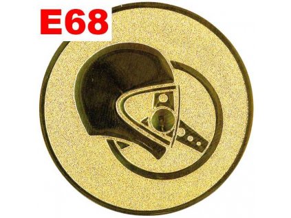 Emblém E68 - MOTO HELMA - umístění na sportovní pohár nebo medaili (Průměr emblému Průměr 50mm)