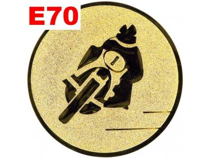 Emblém E70 - MOTORKA - umístění na sportovní pohár nebo medaili (Průměr emblému Průměr 50mm)