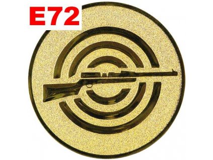 Emblém E72 - PUŠKA - umístění na sportovní pohár nebo medaili (Průměr emblému Průměr 50mm)