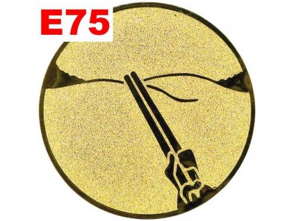 Emblém E75 - STŘELBA NA TRAP - umístění na sportovní pohár nebo medaili (Průměr emblému Průměr 50mm)