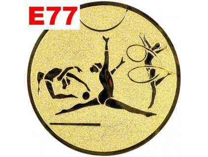 Emblém E77 - AKROBATICKÁ GYMNASTIKA - umístění na sportovní pohár nebo medaili (Průměr emblému Průměr 50mm)