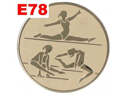 Emblém E78 - SPORTOVNÍ GYMNASTIKA - umístění na sportovní pohár nebo medaili (Průměr emblému Průměr 50mm)