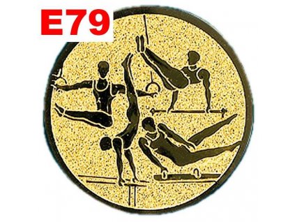 Emblém E79 - MUŽSKA GYMNASTIKA - umístění na sportovní pohár nebo medaili (Průměr emblému Průměr 50mm)