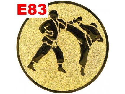 Emblém E83 - KARATE - umístění na sportovní pohár nebo medaili (Průměr emblému Průměr 50mm)
