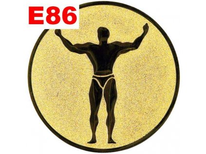 Emblém E86 - KULTURISTIKA - umístění na sportovní pohár nebo medaili (Průměr emblému Průměr 50mm)