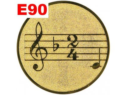 Emblém E90 - HUDBA - umístění na sportovní pohár nebo medaili (Průměr emblému Průměr 50mm)