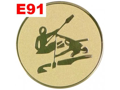Emblém E91 - VESLOVÁNÍ - umístění na sportovní pohár nebo medaili (Průměr emblému Průměr 50mm)