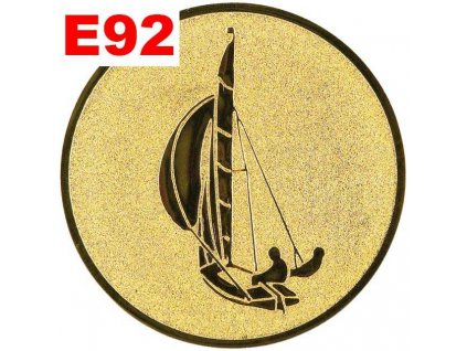 Emblém E92 - JACHTING - umístění na sportovní pohár nebo medaili (Průměr emblému Průměr 50mm)