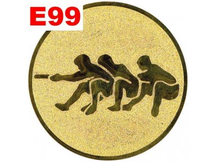 Emblém E99 - PŘETAHOVANÁ - umístění na sportovní pohár nebo medaili (Průměr emblému Průměr 50mm)