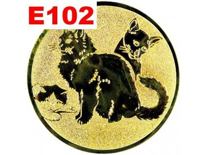 Emblém E102 - KOČKY - umístění na sportovní pohár nebo medaili (Průměr emblému Průměr 50mm)