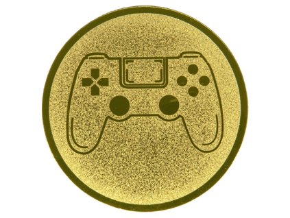 Emblém E107 - OVLADAČ PLAYSTATION - umístění na sportovní pohár nebo medaili (Průměr emblému Průměr 50 mm)