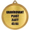 Gravírovaný plast zlatý