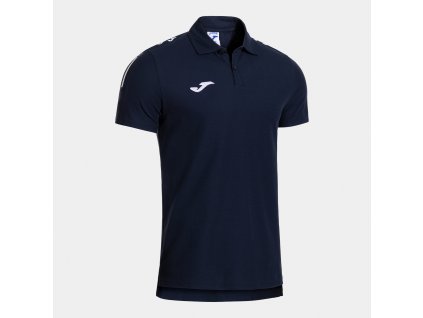 Bavlněné POLO triko s límečkem JOMA OLIMPIADA tm.modro bílé