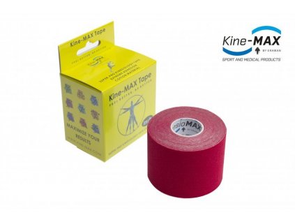 Kinesiologický tejp MAX SUPER Cotton červený 5x5cm