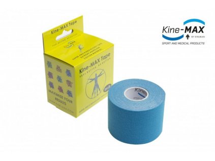 Kinesiologický tejp MAX SUPER Cotton modrý 5x5cm