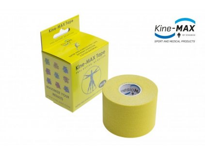 Kinesiologický tejp MAX SUPER Cotton žlutý 5x5cm