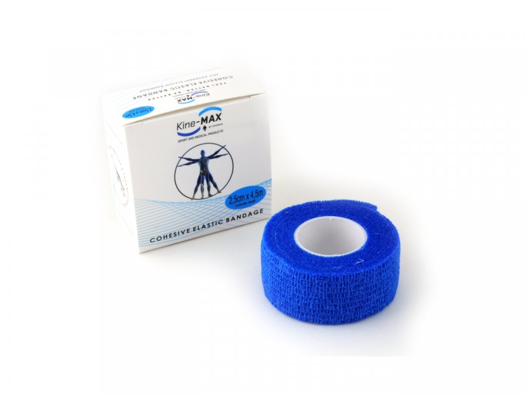 KineMAX Elastické samofixační obinadlo (kohezivní) 2,5cm x 4,5m - modré