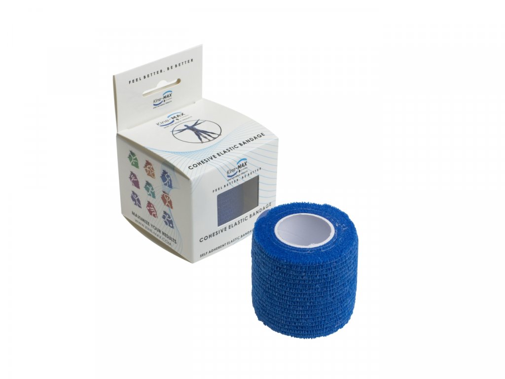 KineMAX Elastické samofixační obinadlo (kohezivní) 5cm x 4,5m - modré