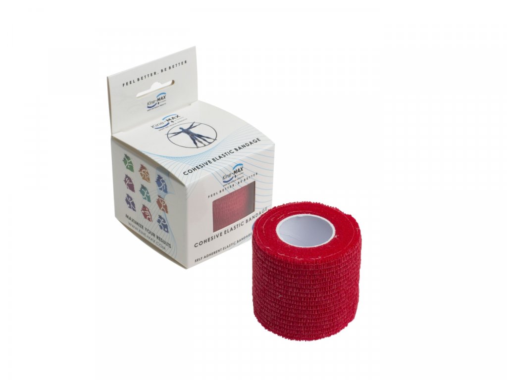 KineMAX Elastické samofixační obinadlo (kohezivní) 5cm x 4,5m - červené