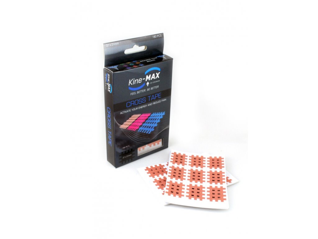 KineMAX Kine-MAX Cross Tape - křížový tejp 36x28mm vel. M (120 ks) - tělový