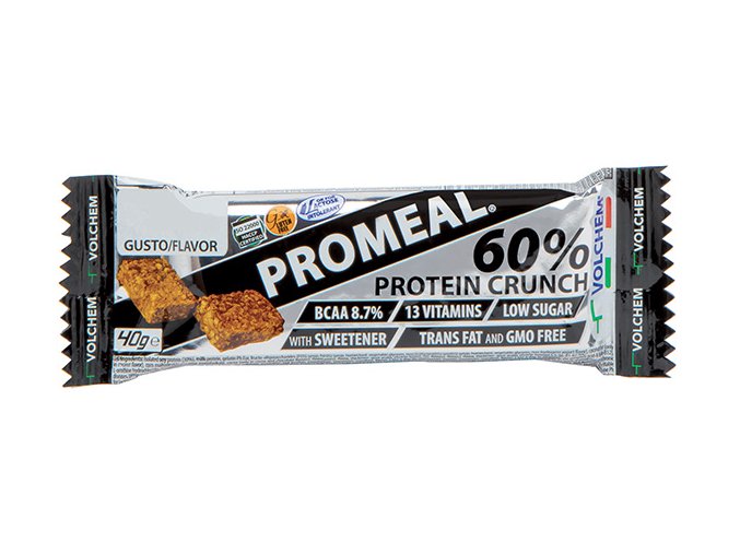 Volchem Promeal Protein Crunch Bar 60 % 40 g (Příchuť Kakao)