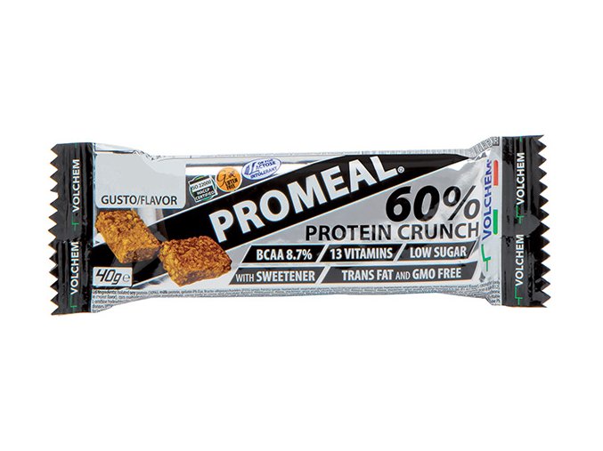 Volchem Promeal Protein Crunch Bar 60% 40 g (Příchuť Kakao)